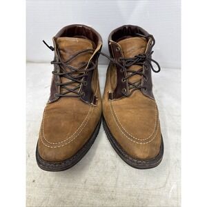 Allen Edmonds Cascade Boots Tanned Brown Leather Men's Size 13D Made In USA